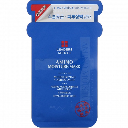 Leaders, Mediu, Amino Moisture Mask, 1 Mask (25 ml) Корея